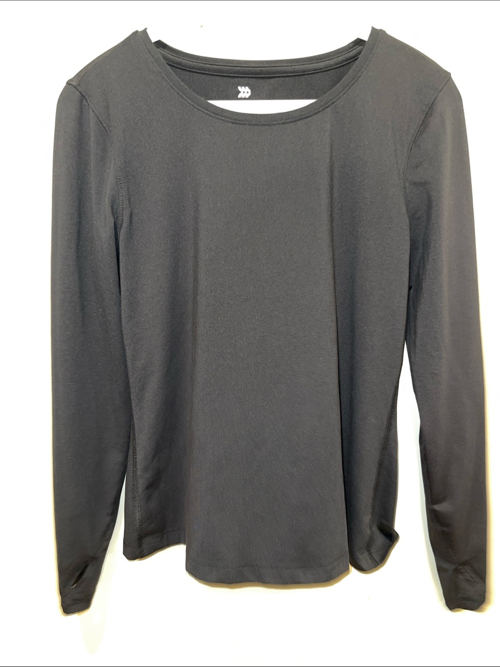 all in motion Black Long-Sleeve Crewneck Top